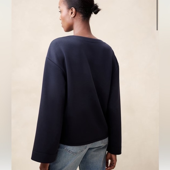 Banana Republic Soft Touch Scuba Drop-Shoulder Top - Picture 2 of 12